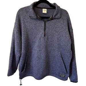 Victoria’s Secret PINK‎ Women's Blue Half Zip Blue Pullover Sweater Size L
